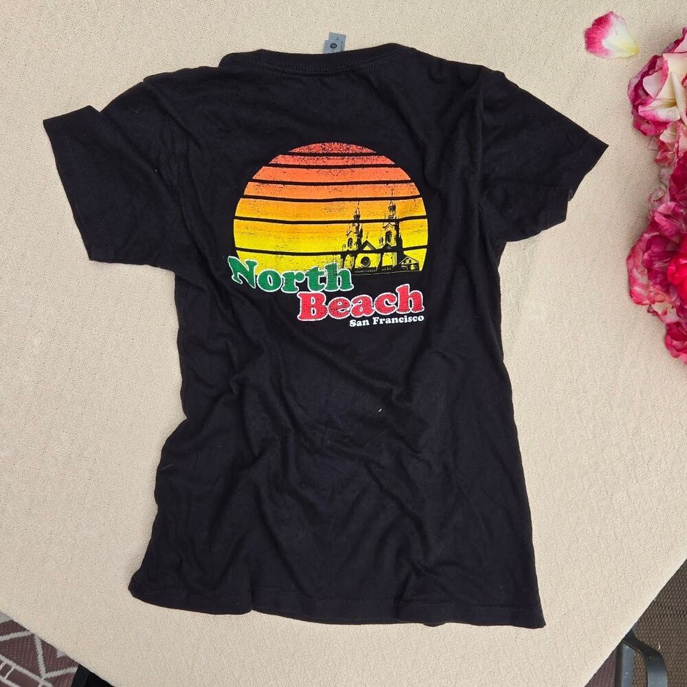 retro north beach san francisco cotton graphic tee • s